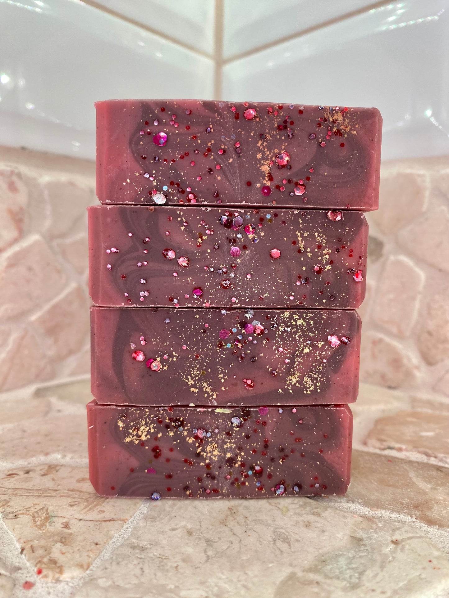 Black Raspberry Vanilla Garnet Soap