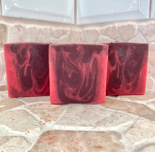 Black Raspberry Vanilla Garnet Soap