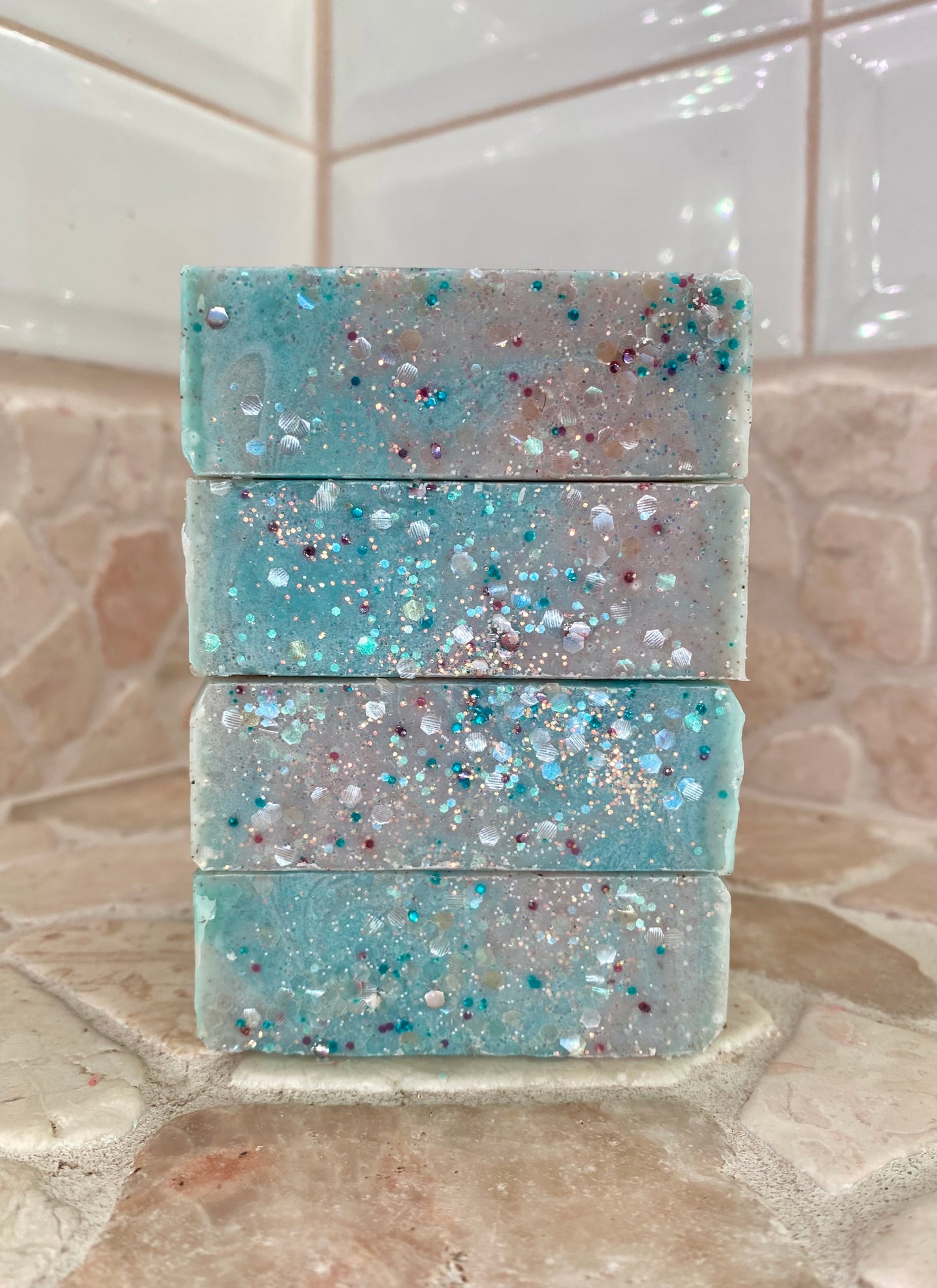 White Christmas Garnet Soap