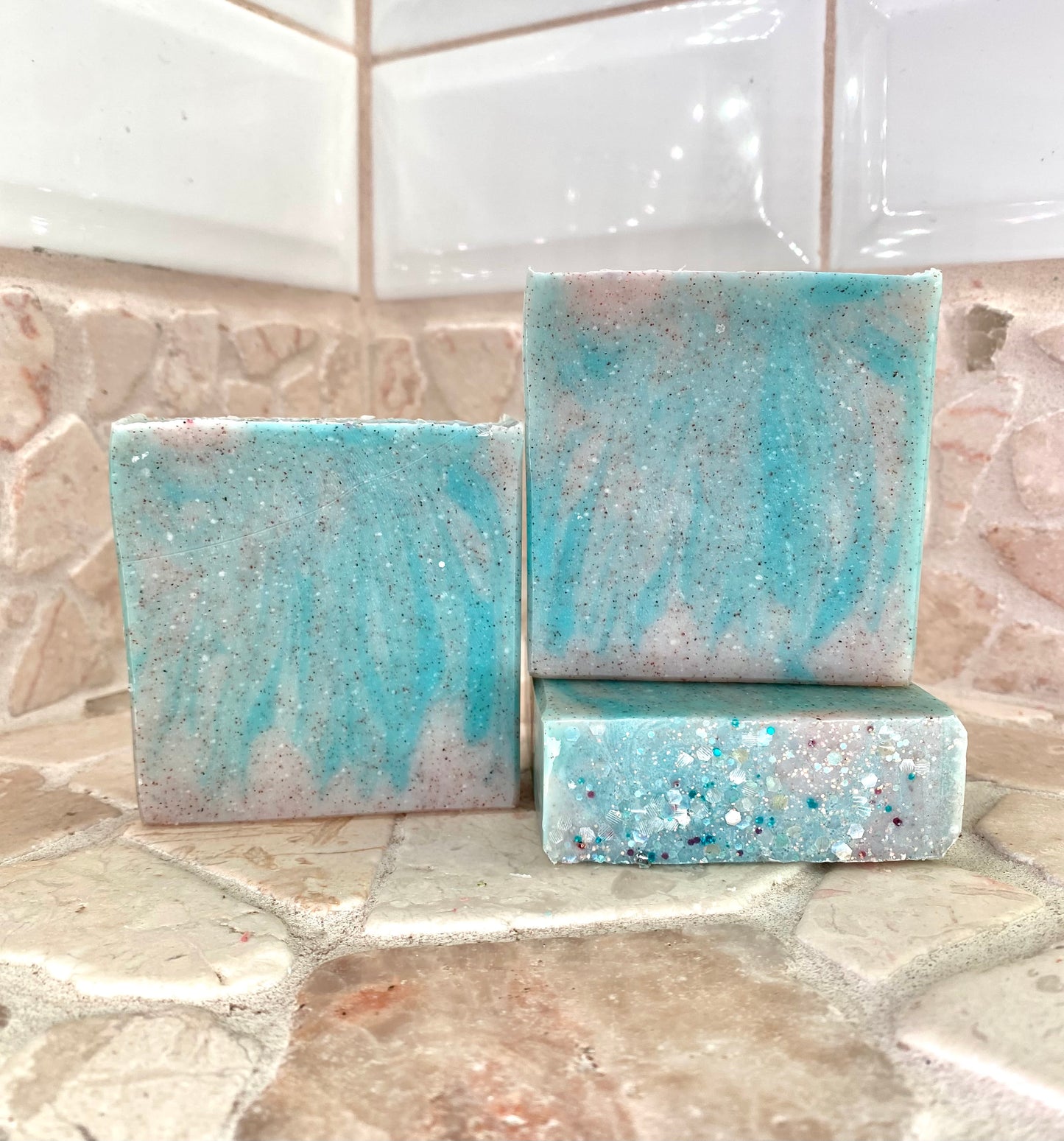 White Christmas Garnet Soap